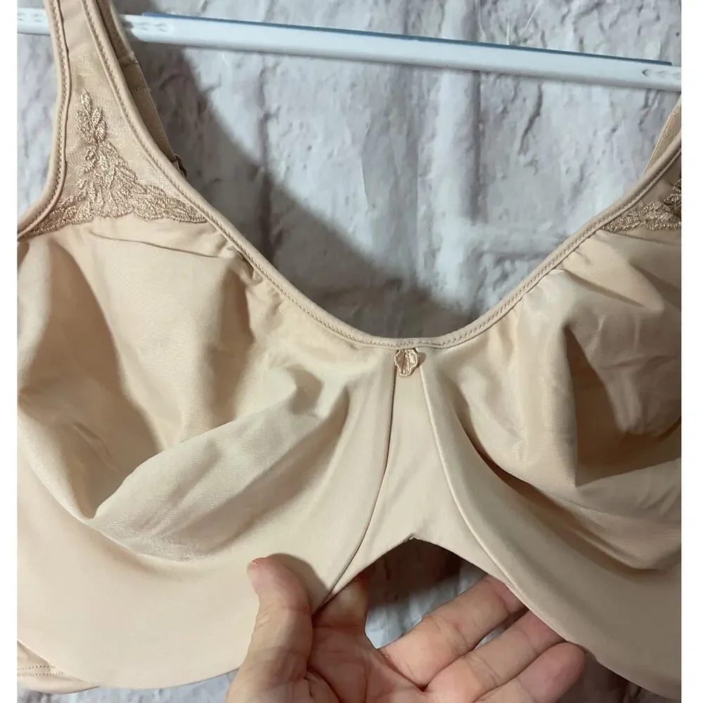 Bali 42DD Beige Passion Comfort Minimizer Bra 3385 Underwire Seamless - Picture 4 of 5
